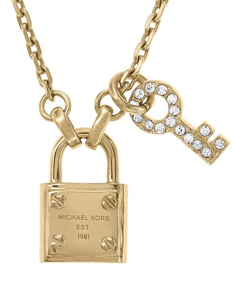 michael kors key necklace|michael kors necklace for women.